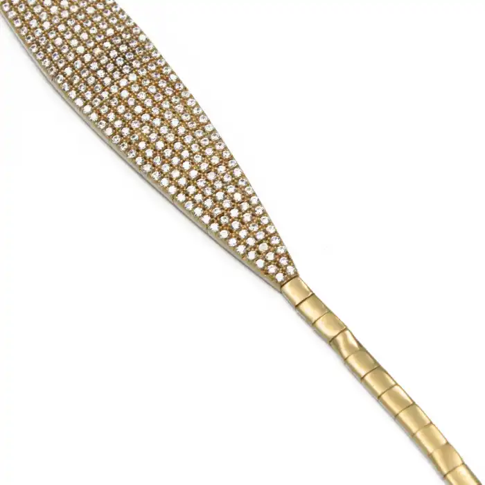 14 Ayar Taşlı Oval Set