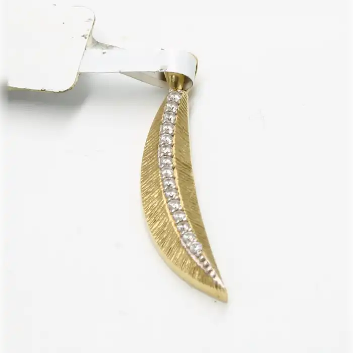 14 Ayar Taşlı Tasarım Kolye Ucu