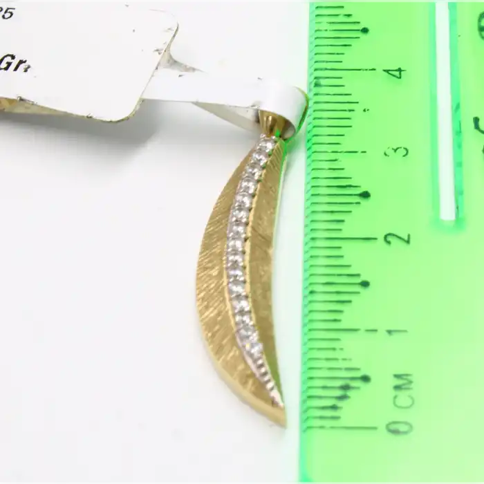 14 Ayar Taşlı Tasarım Kolye Ucu