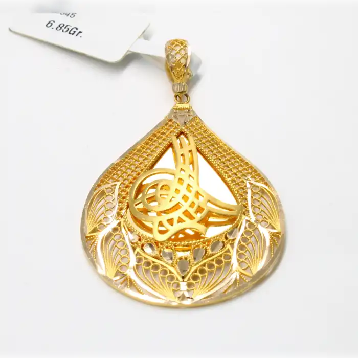 14 Ayar Tuğralı Kolye Ucu