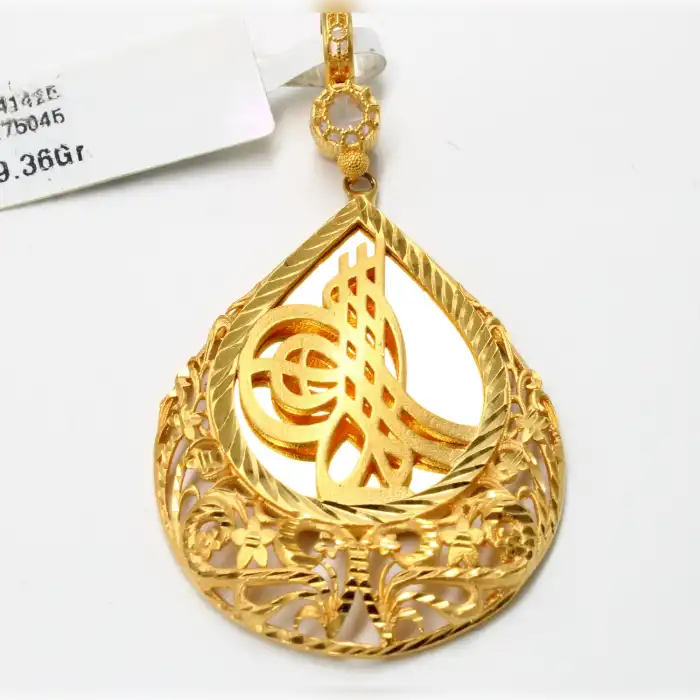 14 Ayar Tuğralı Kolye Ucu