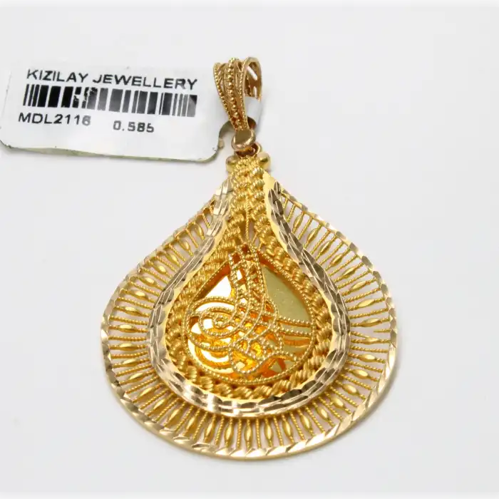 14 Ayar Tuğralı Kolye Ucu