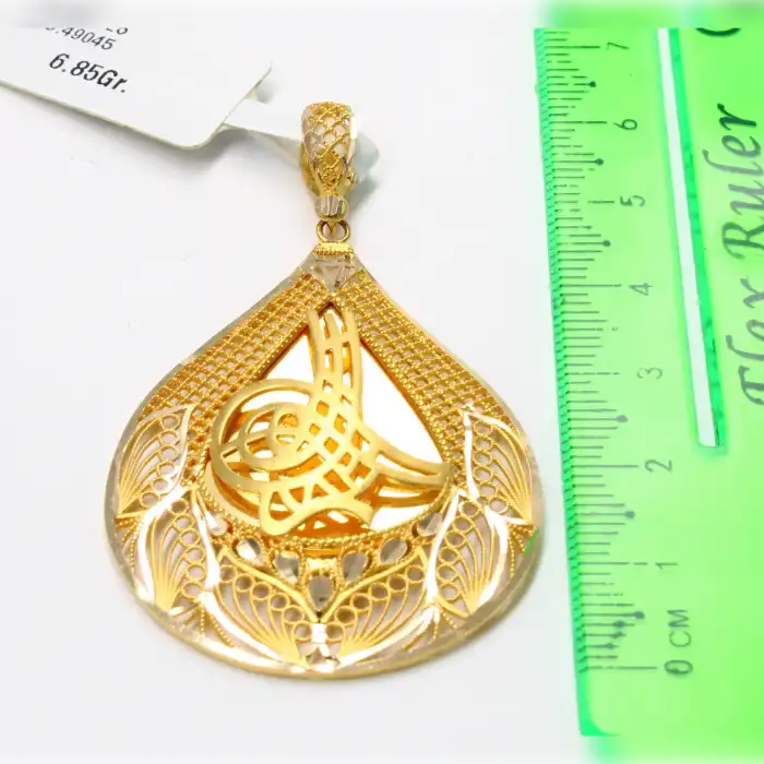 14 Ayar Tuğralı Kolye Ucu