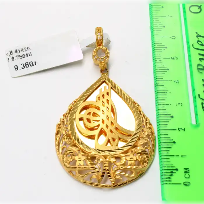 14 Ayar Tuğralı Kolye Ucu