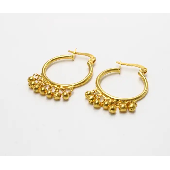 14 Ayar Uçu Top Küpe