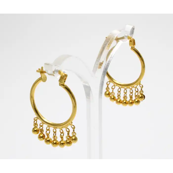 14 Ayar Uçu Top Küpe