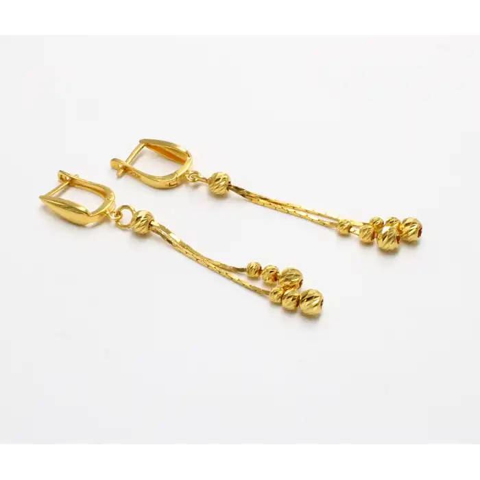 14 Ayar Uzun Dorikalı Küpe