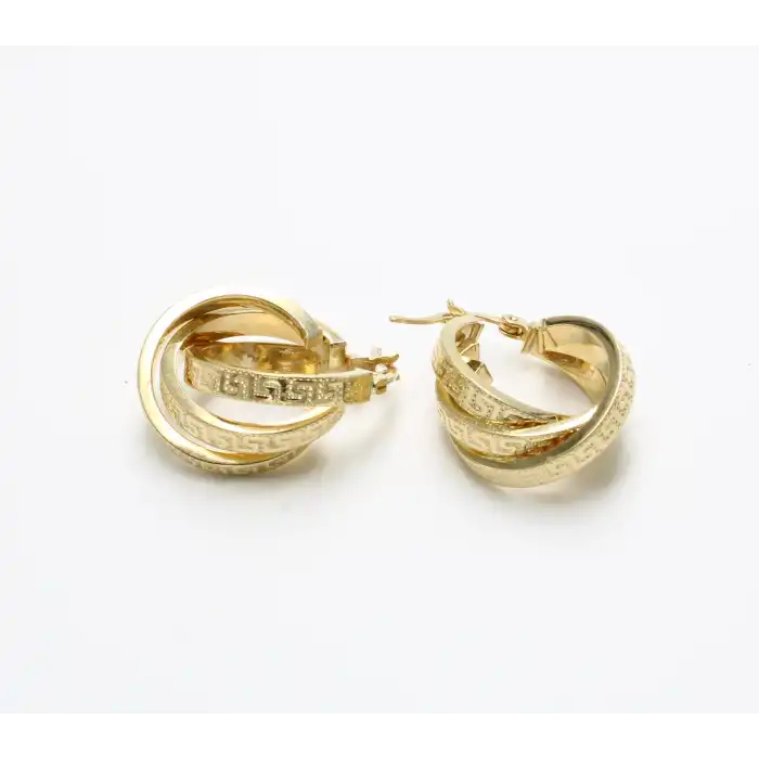 14 Ayar Versace Tasarım Küpe