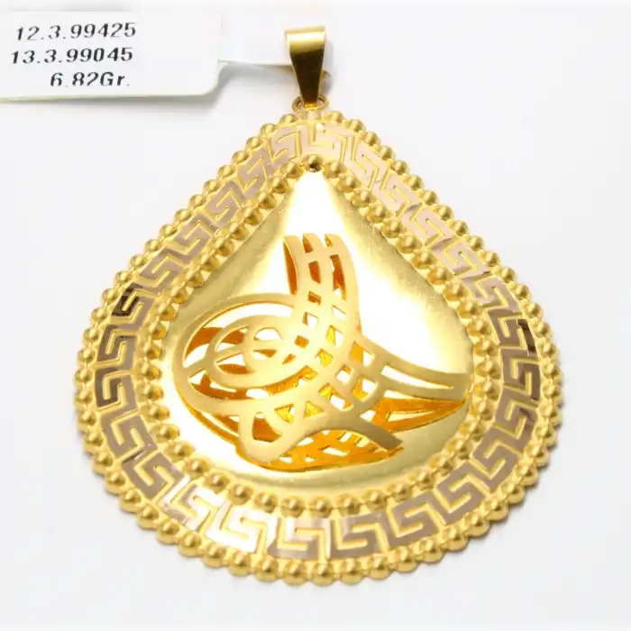 14 Ayar Versace Tuğra Kolye Ucu