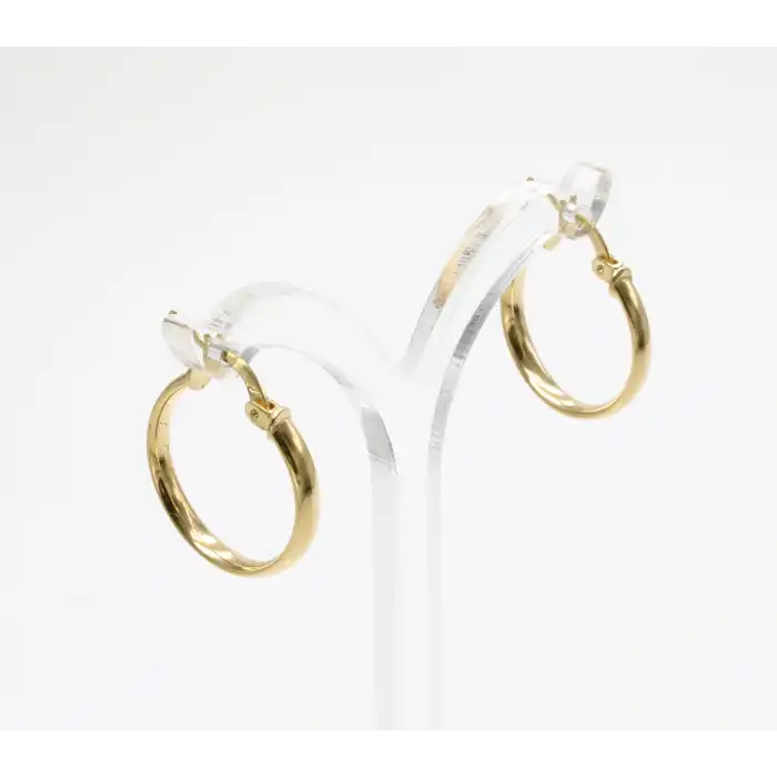 14 Ayar Yeşik Renk Küpe