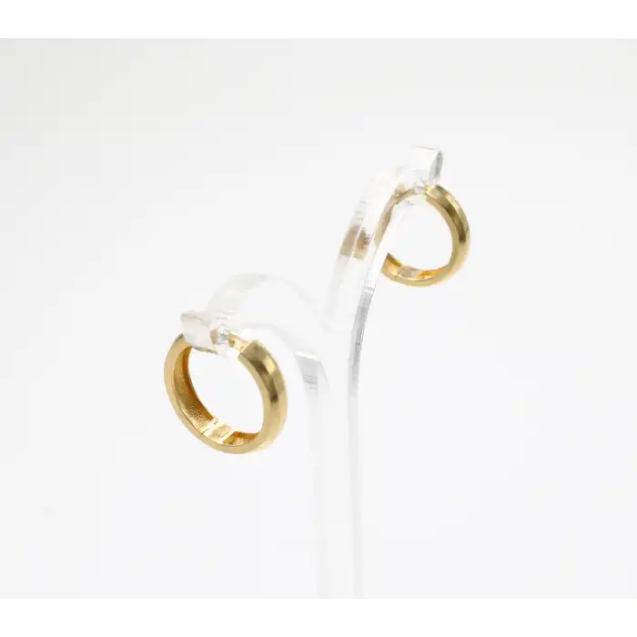 14 Ayar Yeşil Renk Halka Küpe