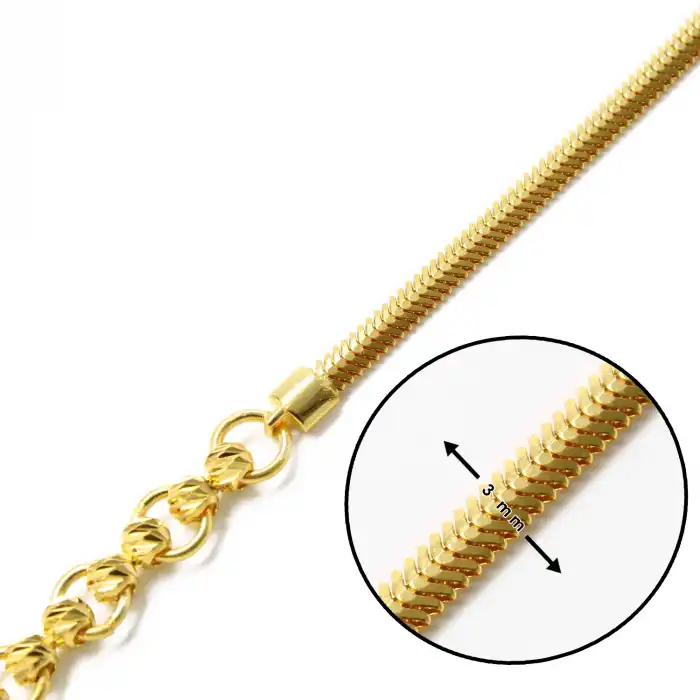 14 Ayar Yeşil Taşlı Yonca Bileklik