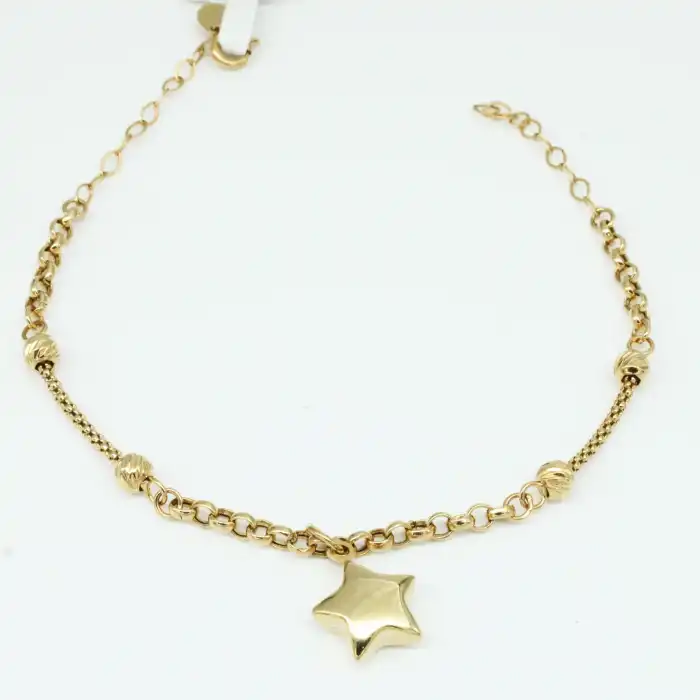 14 Ayar Yıldız Bileklik