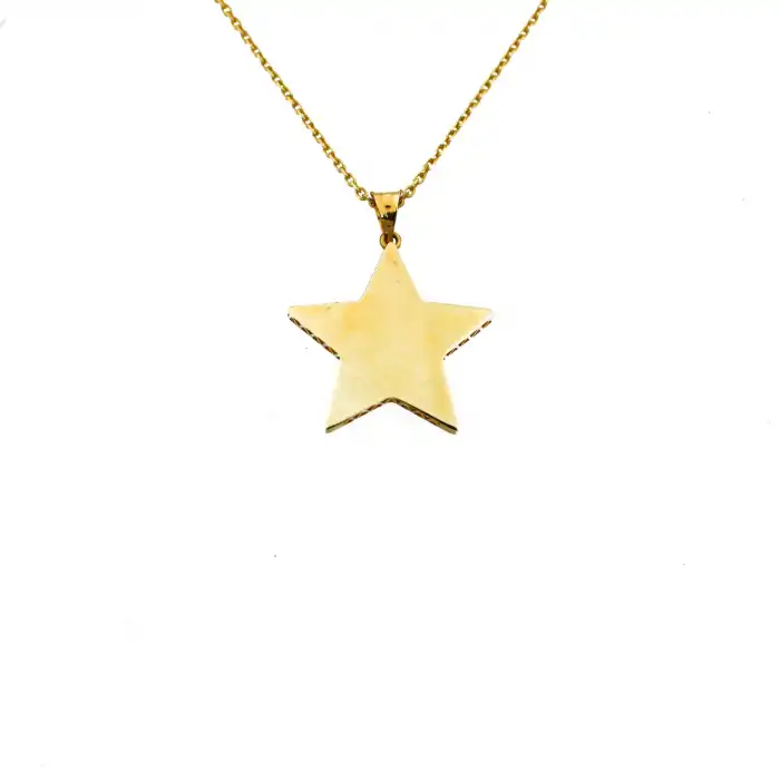14 Ayar Yıldız Minimal Kolye