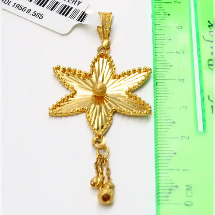 14 Ayar Yıldız Model Dorika Kolye Ucu