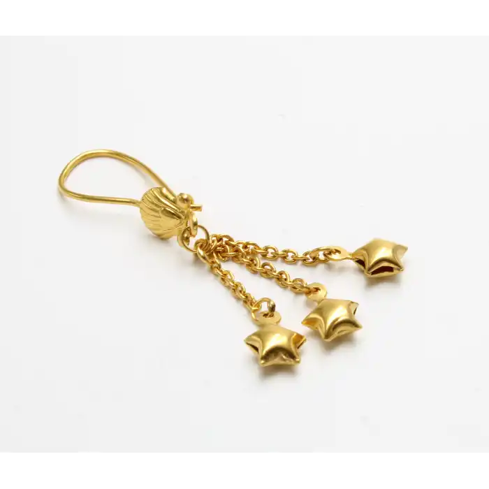 14 Ayar Yıldız Model Küpe