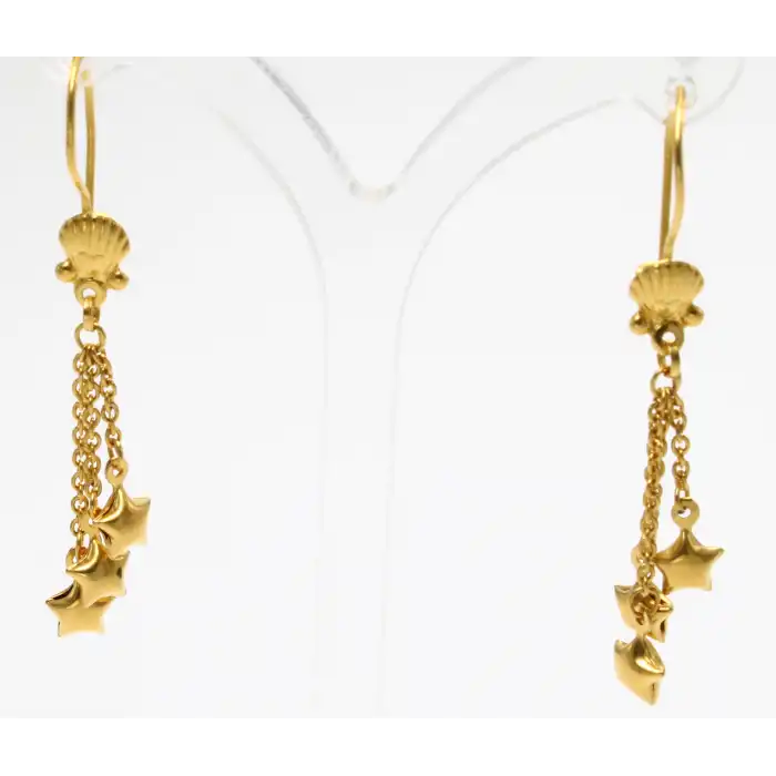 14 Ayar Yıldız Model Küpe