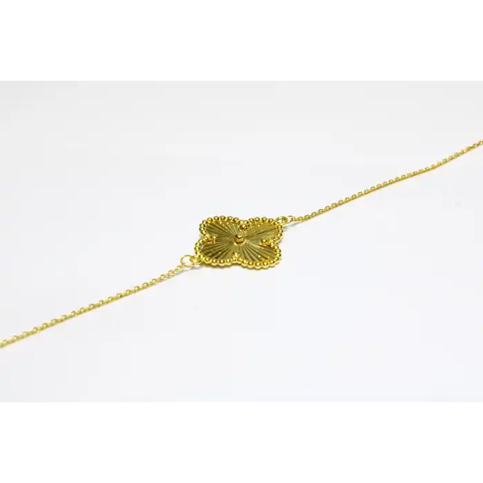 14 Ayar Yonca Bileklik Künye