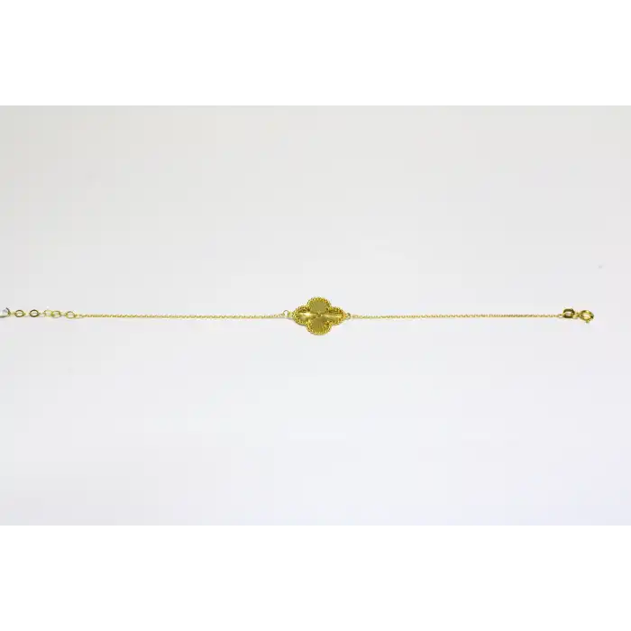 14 Ayar Yonca Bileklik Künye