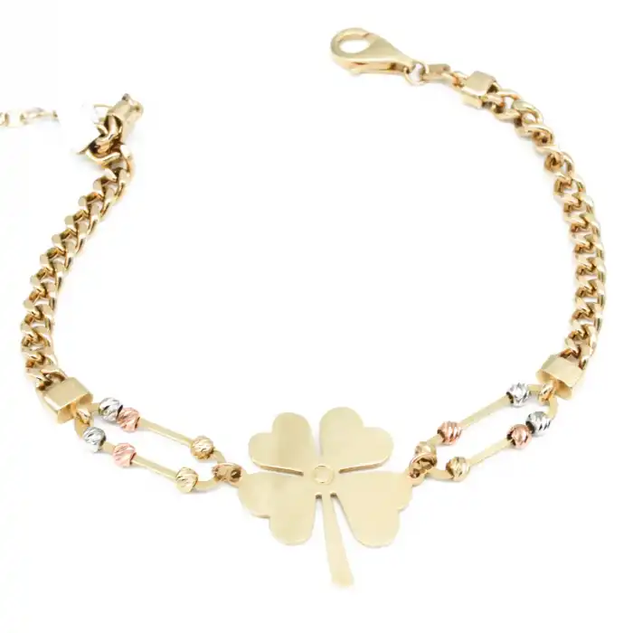 14 Ayar Yonca Dorika Gurmet Bileklik