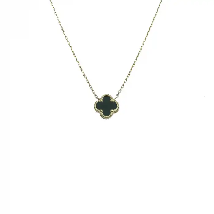 14 Ayar Yonca Minimal Kolye