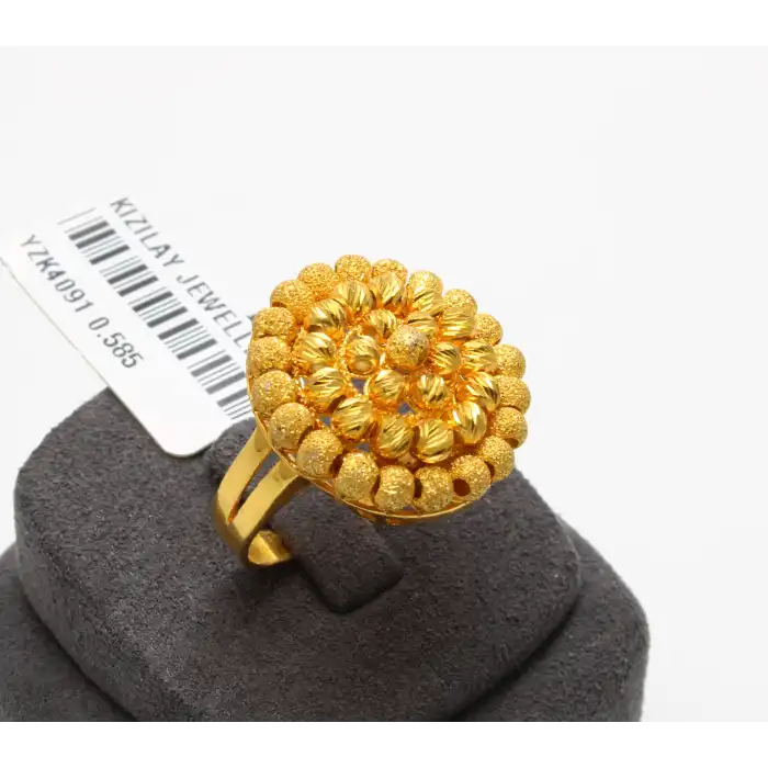 14 Ayar Yuvarlak Dorikalı Yüzük