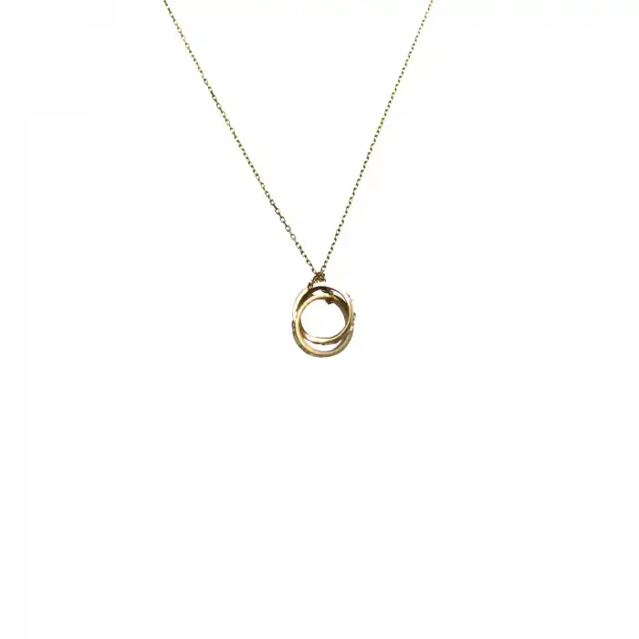 14 Ayar Yüzük Minimal Kolye