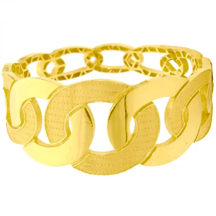 14 Ayar Zincir Mega Kelepçe Bilezik