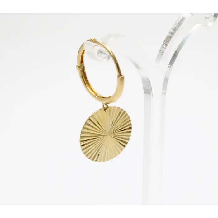 14 ıri Pullu Halka Küpe