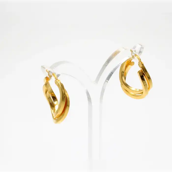 22 Ayar 2 Li Tasarım Küpe