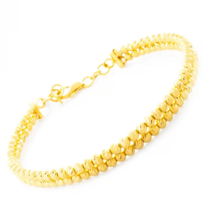 22 Ayar 2 Sıralı Dorikalı Düz Bileklik