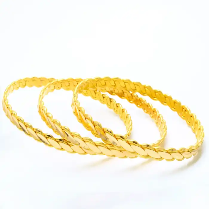 22 Ayar 25 Gram Yatırımlık Üçtelli Adana Burma Bilezik