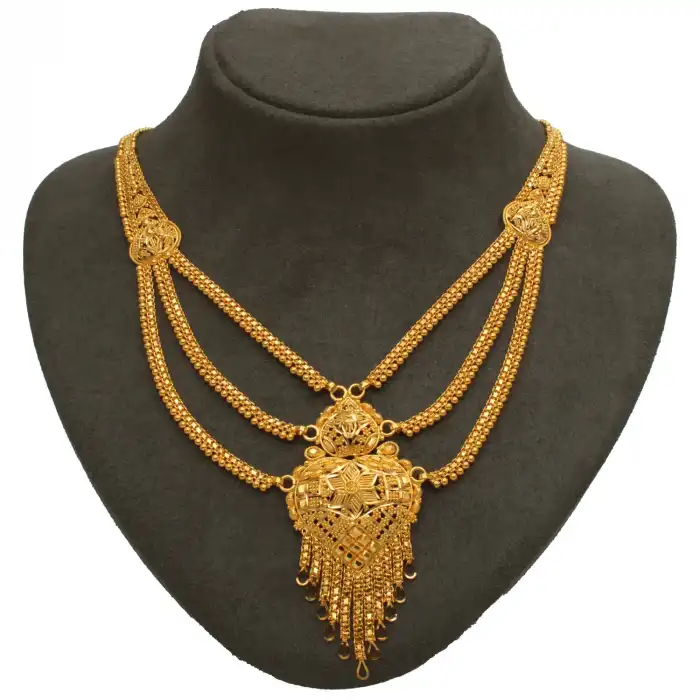 22 Ayar 3 Sıralı Hint Kolye