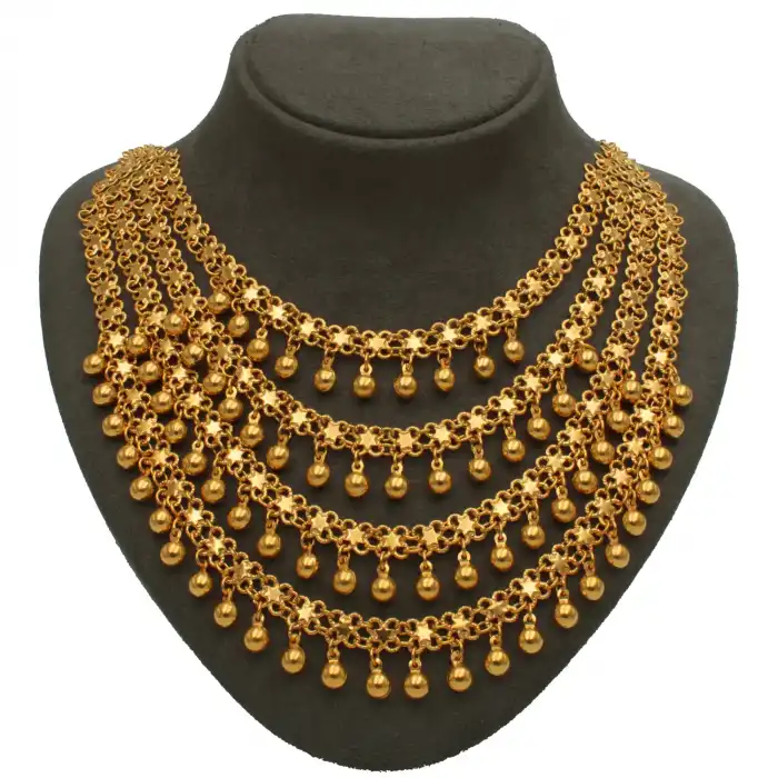 22 Ayar 4 Sıralı Kişniş Kolye