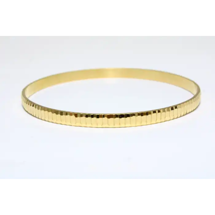 22 Ayar Altın Çizgili Aynalı Model Bilezik 15.76GR