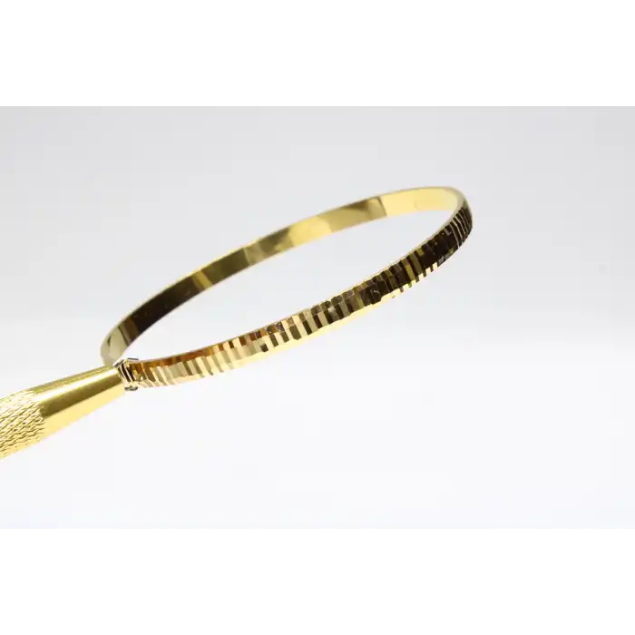 22 Ayar Altın Çizgili Aynalı Model Bilezik 15.76GR