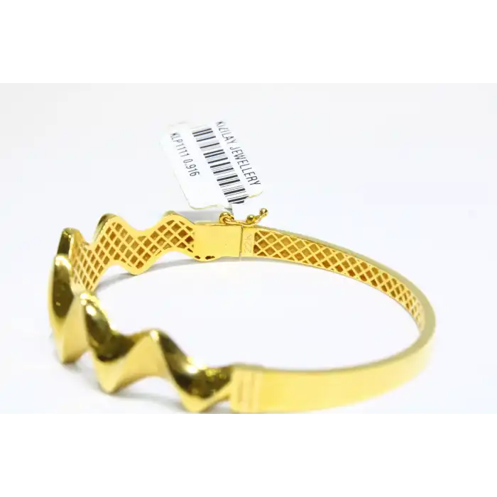 22 Ayar Altın Zikzak Modeli Kelepçe Bilezik 12.01 GR KLP1111