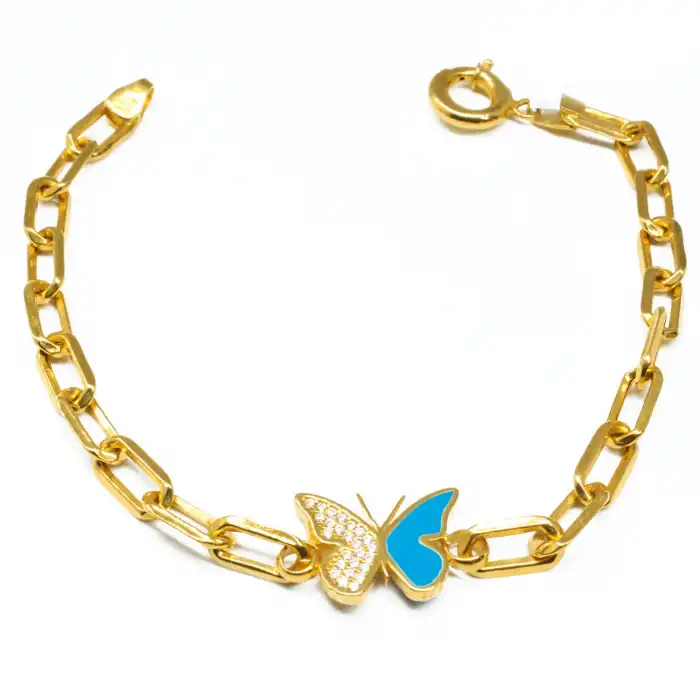 22 Ayar Ataç Kelebek Bileklik