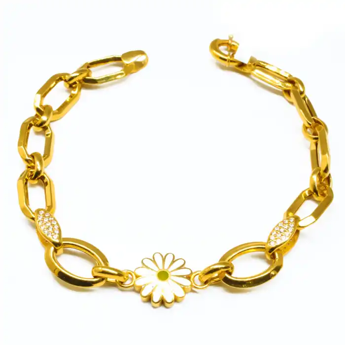 22 Ayar Ataç Papatya Bileklik