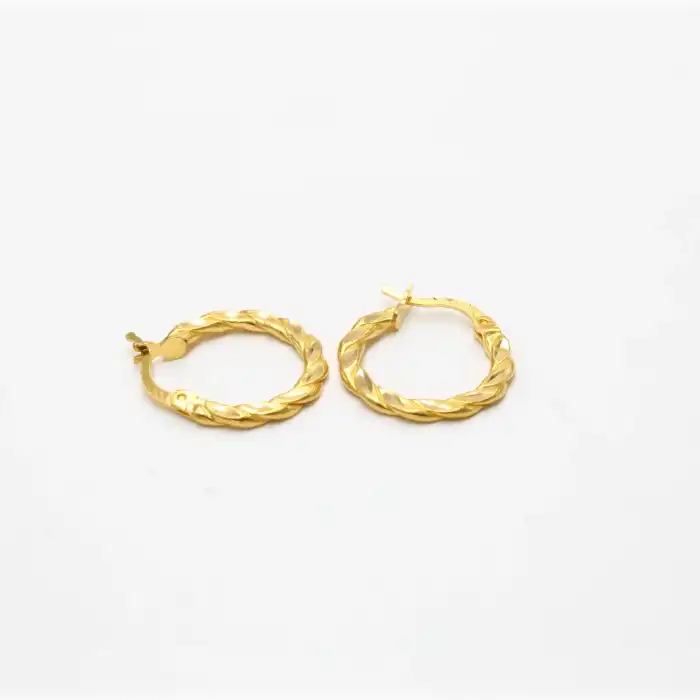 22 Ayar Baak Desenli Küpe