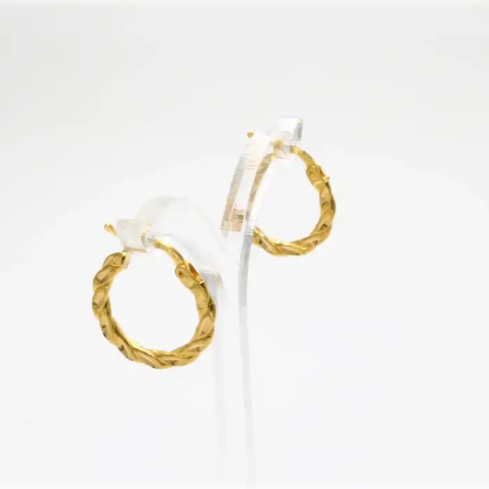 22 Ayar Baak Desenli Küpe