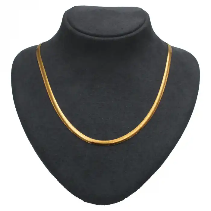 22 Ayar Balık Sırtı Ezme Kolye