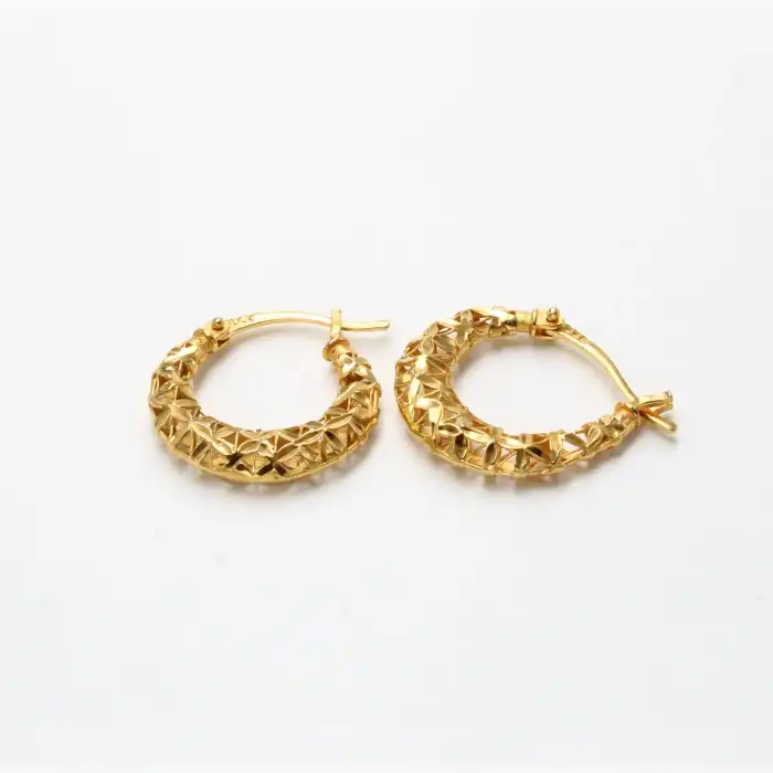 22 Ayar Başak Desen Küpe