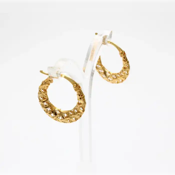 22 Ayar Başak Desen Küpe