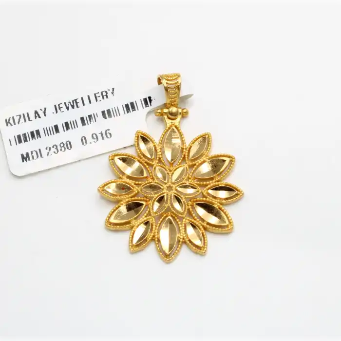 22 Ayar Başak Tasarım Kolye Ucu