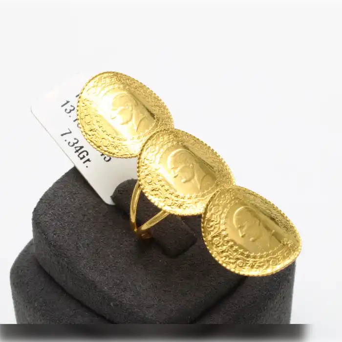 22 Ayar Çeyrekli Yüzük