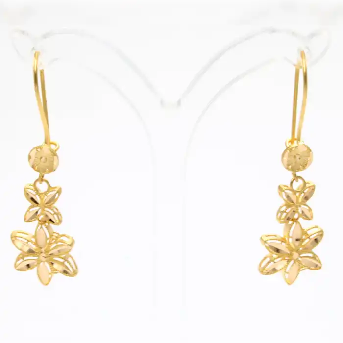 22 Ayar Çiçek Model Rose-Gold Küpe