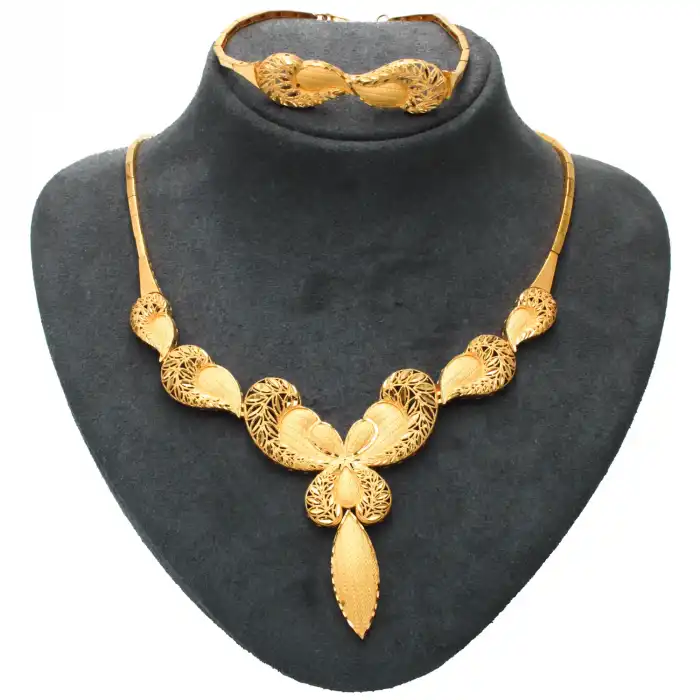 22 Ayar Damla Yaprak Set