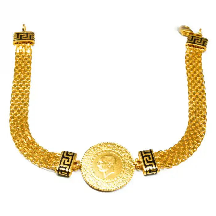 22 Ayar Desen Çeyrekli Bileklik