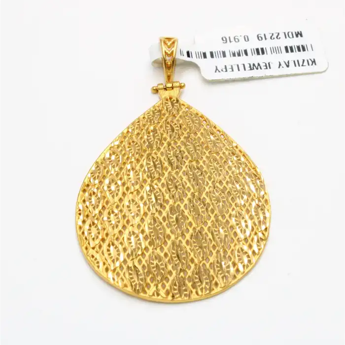 22 Ayar Desenli Kolye Ucu